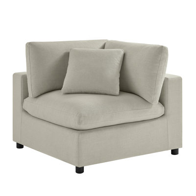 Cassandra Corner Wedge Chair - Beige