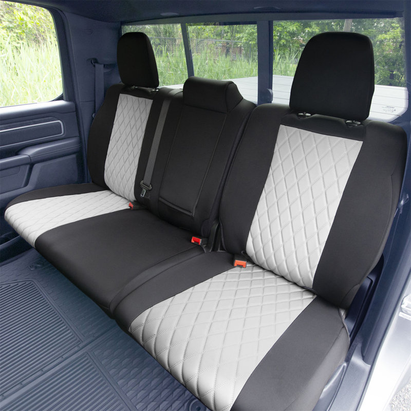 Neoprene CustomtoFit Seat Covers for 2019 to 2022 Dodge RAM 1500 Rear Set, Gray