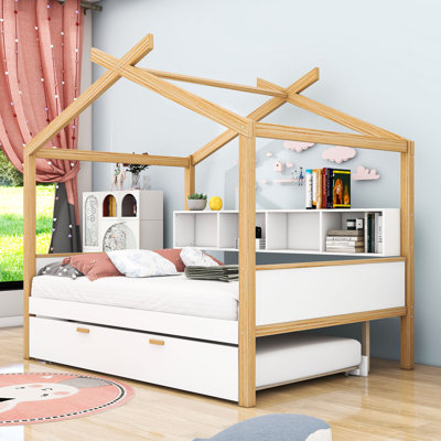 Adifaah House shape Wood Daybed