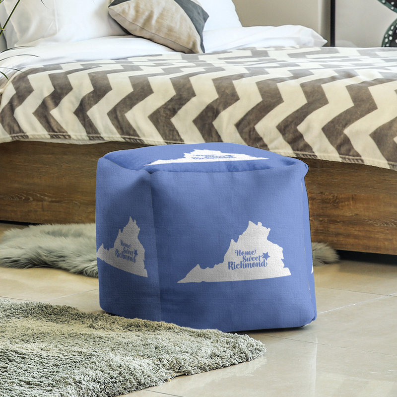 Repose-pieds cubique richmond virginie, Bleu