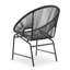 Ensemble de 2 chaises d'extérieur en rotin et fer NUSA