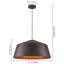 Luminaire suspendu en forme de dôme à 1 lumière pour îlot de cuisine