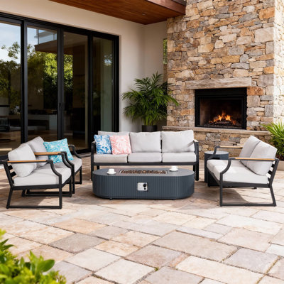 Gingras Cresty 7 - Person Sofa Seating Group With Cushions
