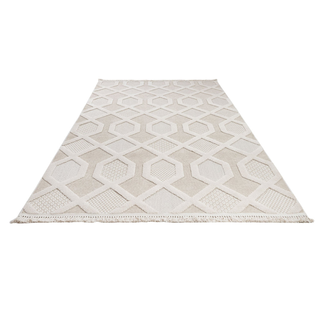 Teppich Linganore aus Chenille in Beige