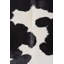 Tapis en cuir de vache noir et blanc - Tapis en cuir véritable-17796318
