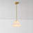 Delphine 1 - Light White/Gold Cone Pendant