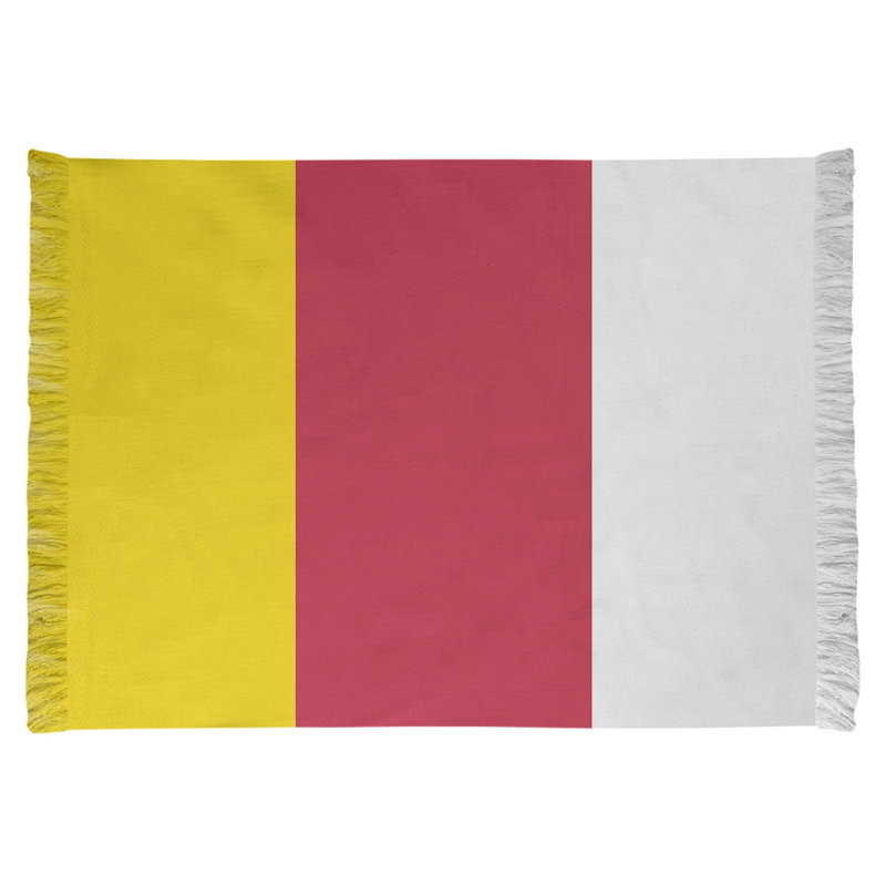 Tapis à rayures jaune/rouge/blanc St Louis, Oui