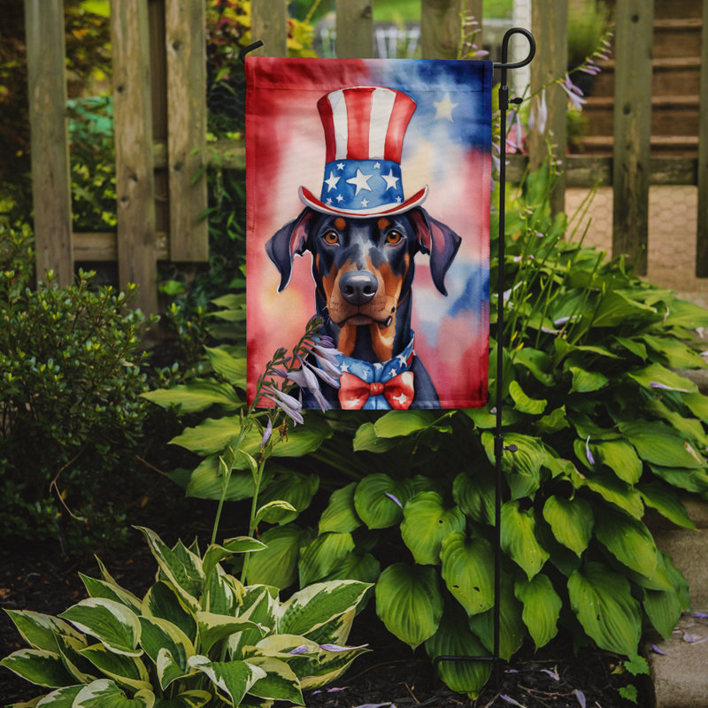 Drapeau patriotique du jardin américain, Red Doberman Pinscher
