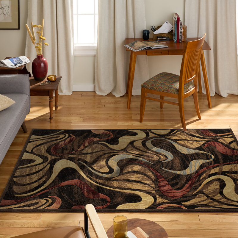 Roclin Abstract Indoor Rug, Rectangle 5'3" x 7'2"