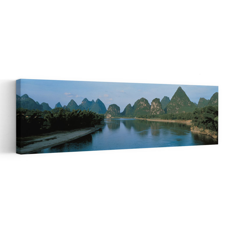 «Guilin Guanxi China Peaceful Serene Abstract Forest Landscape», art mural, H 16 po x l 48 po