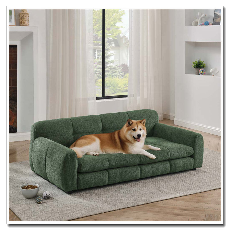 Lit rectangulaire pour chien, canapé-lit pour chien, Vert