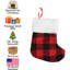 Mini bas de Noël, 6 pouces, écossais rouge Buffalo, paquet de 24