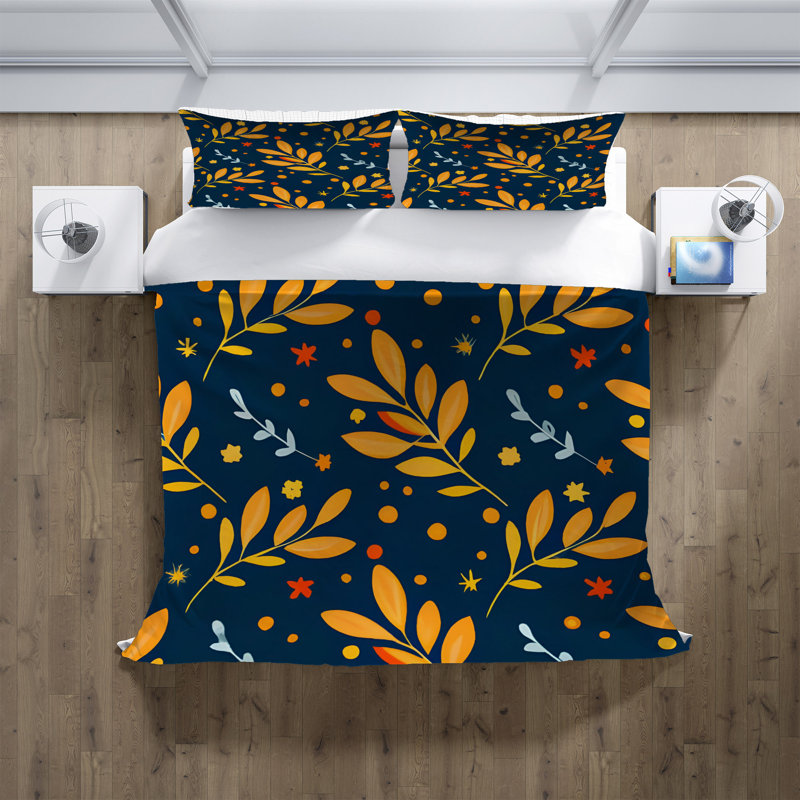 Duvet Cover, Twin Duvet Cover + 1 Queen Sham, Blue/Yellow/Orange