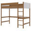 Lit mezzanine simple tapissier avec bureau Kimmberly