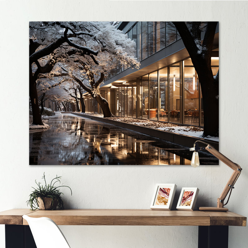 «College University Winter Winter I», reproduction sur toile, Toile tendue, H 16 po x l 32 po x P 1 po