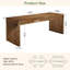 Wood Top Dining Table with Wood Base