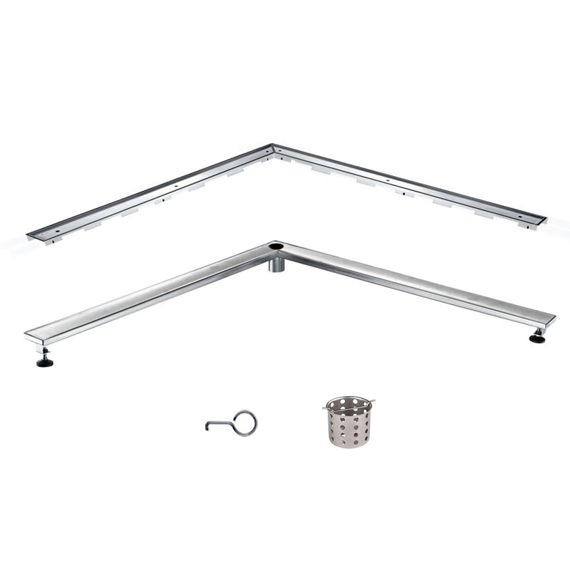 Colorado River Series Wall Corner Stainless Steel Floor Shower Drain 