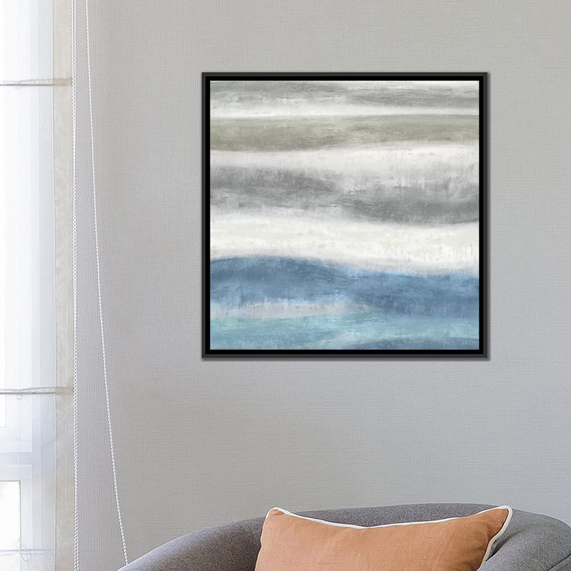 «Elevation II», reproduction sur toile, H 18 po x l 18 po x P 1,5 po, Toile encadrée noire, Pas de tapis