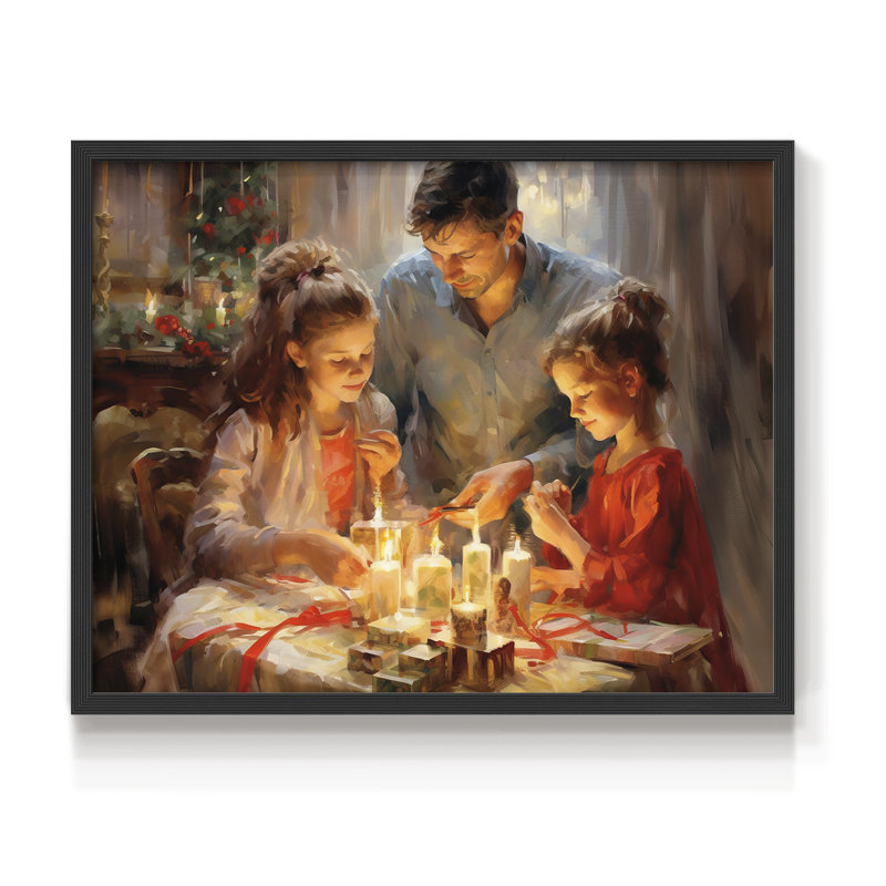 Chirstmas Art-CDXLIII -Framed Print - Restickable, Noir, noir, noir, noir, H 16 po x l 20 po