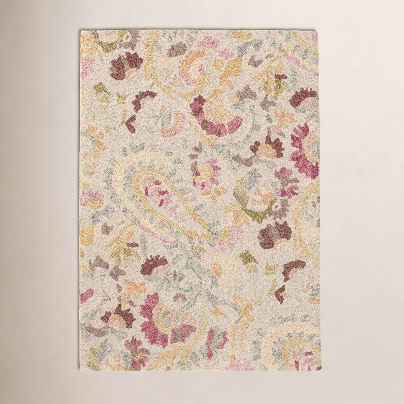 Ines Handmade Wool Rug, Rectangle 2' x 3'