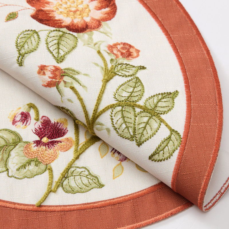 Ensembles de table Lenox Butterfly Meadow Automne brodés, ensemble de 4, multicolores - 38 cm x 38 cm