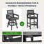 Outdoor Swivel Bar Stools, Patio Bar Chair With 360° Swivel & Ladderback-130569881