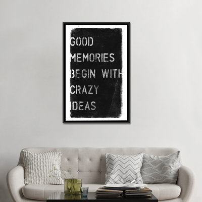 « fou ideas i », art textuel sur toile