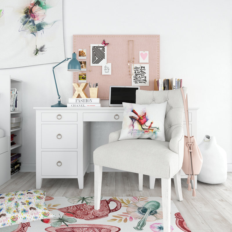 Ensemble de housse de couette à chaussures à haut talon designart, Housse simple + 1 taie décorative