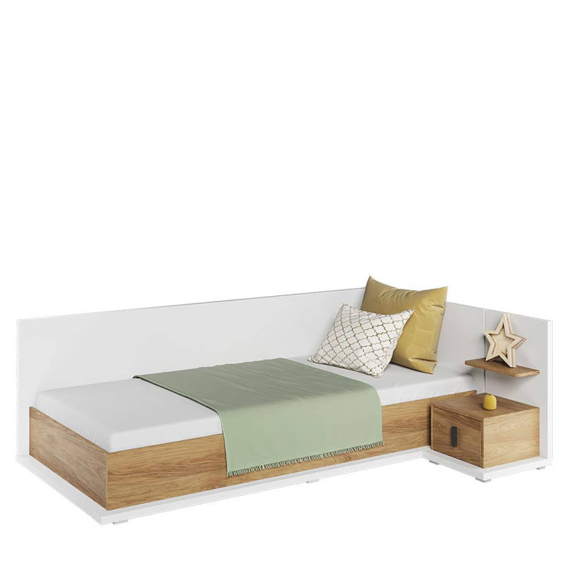 Savonia 43cm W Manufactured Wood Bedside Table, Right