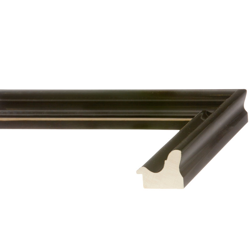 Lilli Wood Beveled Picture Frame with Mat, Black, 8" x 10", 16" x 20"