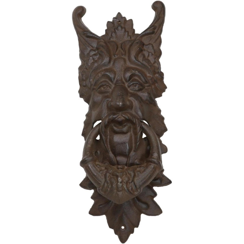 Heurtoir de porte en fonte Wiccan Celtic Greenman