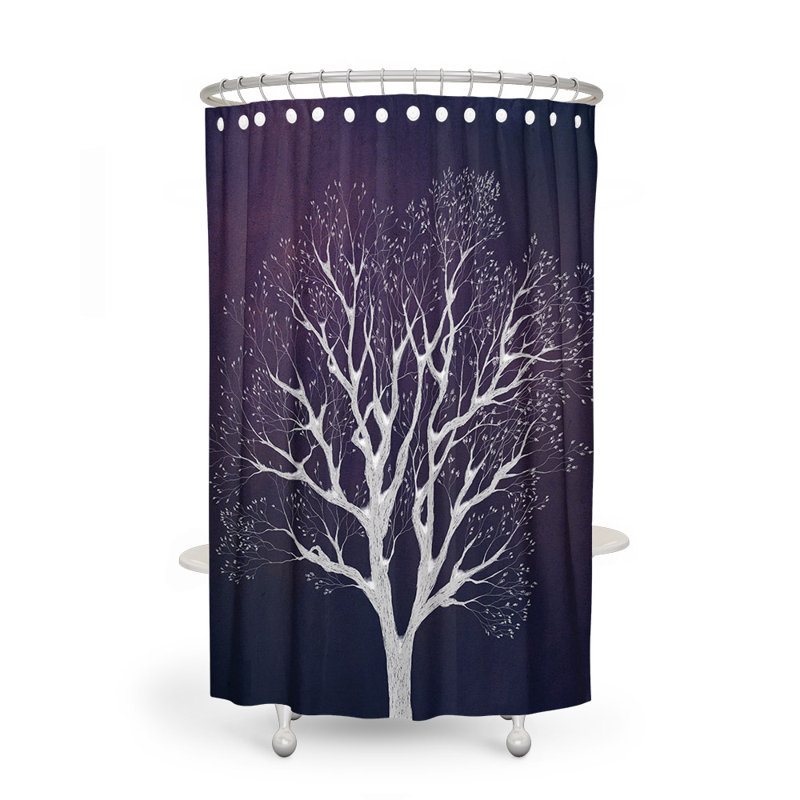 Rideau de douche simple de la ville, H 93 po x l 70 po, Mauve