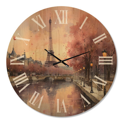 Horloge murale Twilight Rendezvous in Paris II - Grand amusement