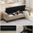 Velvet/Linen Upholstered Storage Bench With Segmented Storage Compartments-568029253-546778403