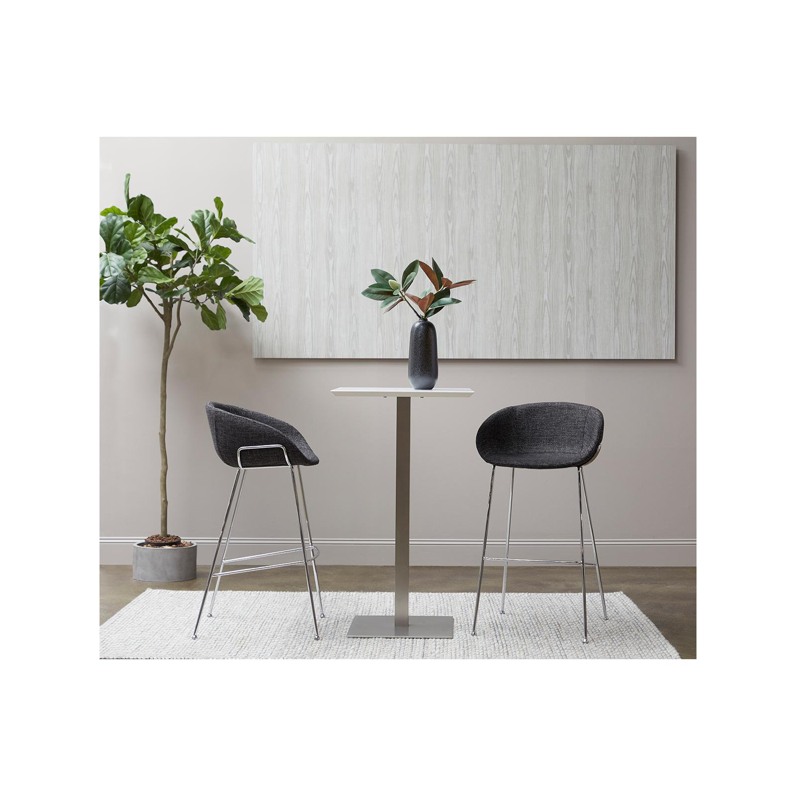 Ardea Counter & Bar Stool, Bar Stool (29.93" Seat Height), Black