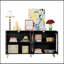 Buffet moderne avec portes en acrylique, armoire de rangement autoportante pour cuisine, salle à manger, salon, couloir et bureau