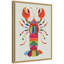 «MCM Lobster Coastal» par Rachel Lee, 3 oiseaux, reproduction d'art sur toile encadrée