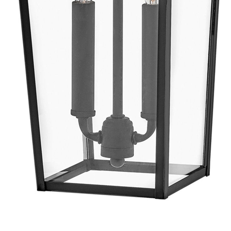 Alford Place 2-Light Outdoor Tall Wall Mount Lantern, Museum Black