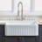 33" L X 20" W Farmhouse Kitchen Sink With Grid And Strainer