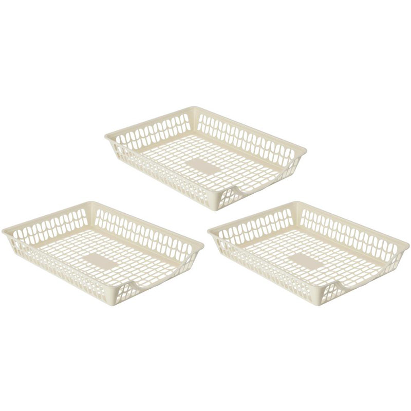 Rebrilliant Plastic Basket, Ivory
