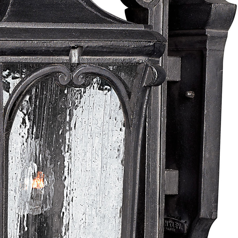 Trafalgar 3-Light Outdoor Wall Lantern, Museum Black, No, Incandescent