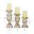 Set of 3 10.1 " Solid Wood Candlestick