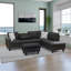 Canapé modulaire en L avec porte-gobelet en forme de L - Noir-Droite-131519060-131519063-131519064