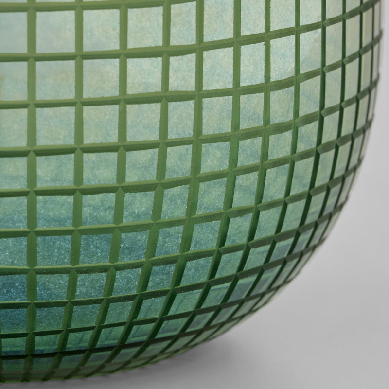 Modular Handcrafted Glass Table Vase, 19.25" H x 8" W x 8" D