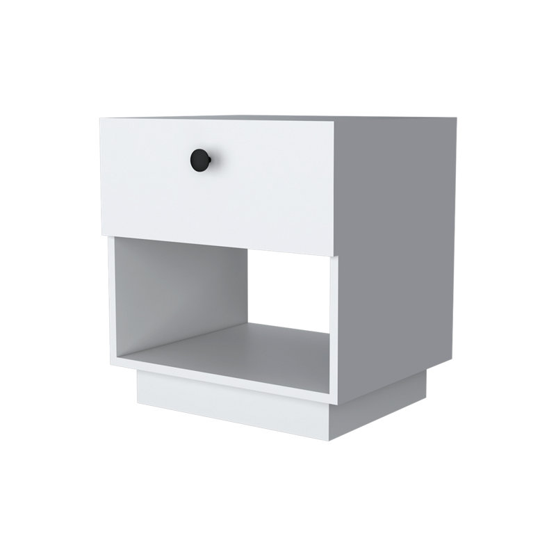 Table de chevet 1 tiroir, Blanc