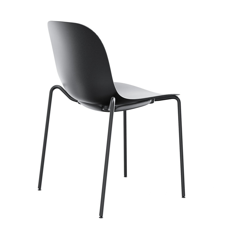 Chaise de café en plastique empilable