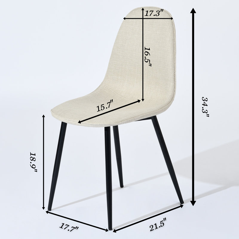 Chaises d'appoint rembourrées Delfinia, Tissu kaki, Noir