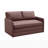 Modern Contemporary Fabric Upholstered Loveseat Sleeper