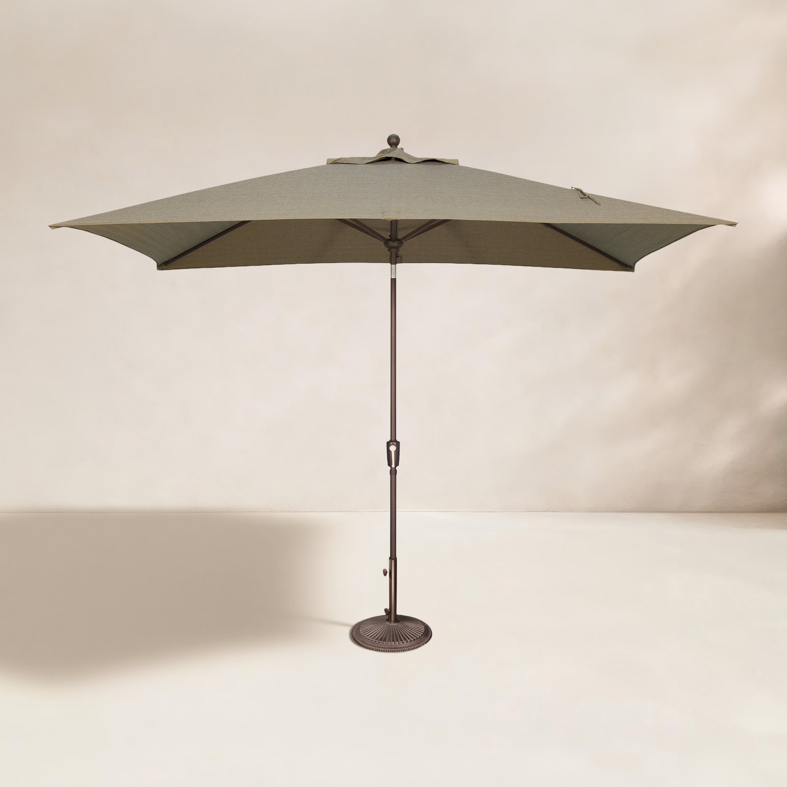 Launceston 6.5' Umbrella, Taupe Solefin, Bronze