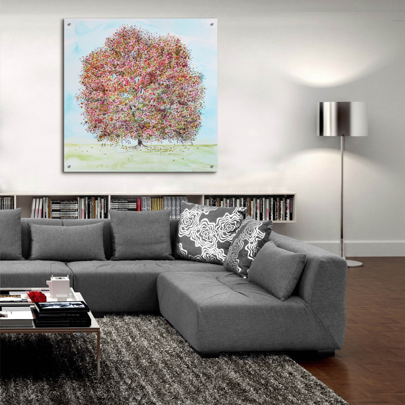Art mural en verre épique «The Giving Tree» par Kamdon Kreations, 36 po x 36 po, H 36 po x l 36 po